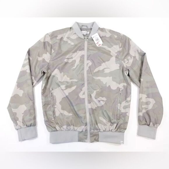 SOVEREIGN CODE LARGE LIGHT CAMO MILITARY GREEN BOMBER JACKET - Picture 1 of 8